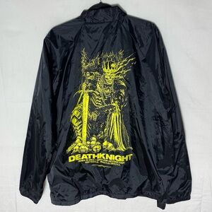 Death Saves Streetwear Metal Death Knight Graphic Coach Jacket Windbreaker XL